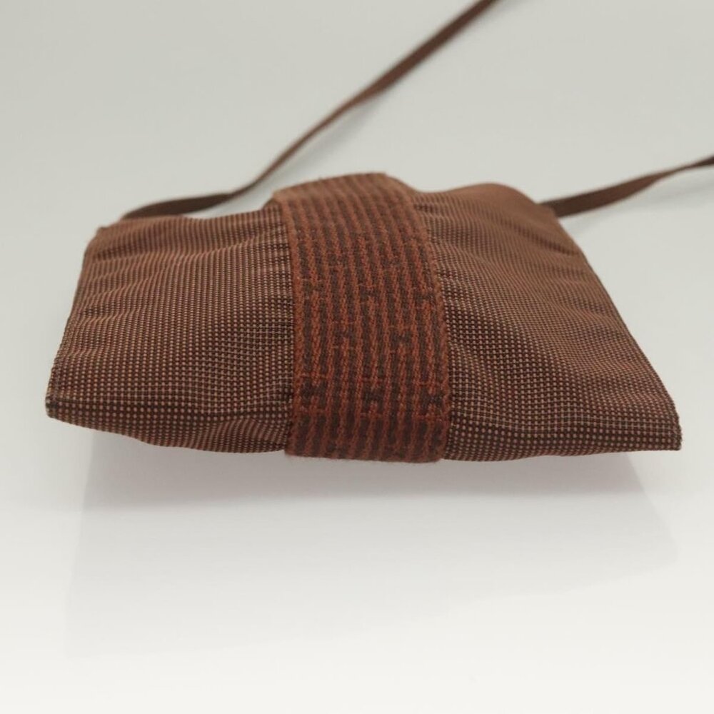 Authentic HERMES Her Line Shoulder Bag Canvas Brown - Picture 12 of 16